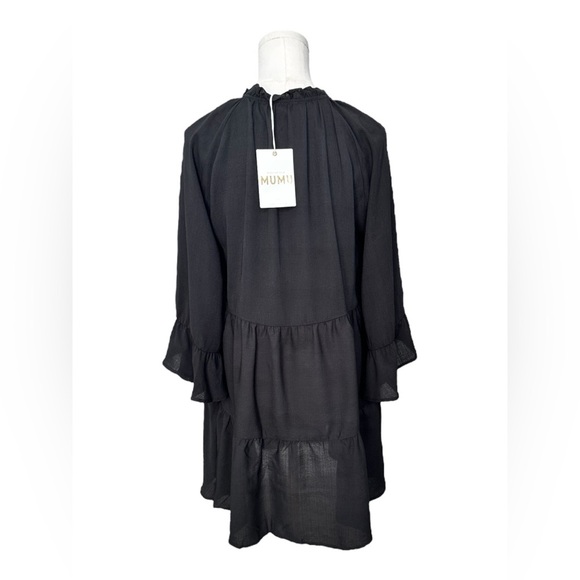 SHOW ME YOUR MUMU Viola Black Tiered Mini Dress Women Size XS $168 MSRP - Picture 5 of 11